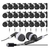 100 Pack USB C Headphones for iPhone 16/15 Pro Max, Type C Wired Earbuds with Noise Isolation, USB-C Earphones for iPad Pro, Galaxy S23/S22/S21, Chromebook, MacBook, Android, Kindle Fire Max 11