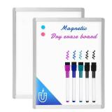VUSIGN Small Dry Erase Whiteboard, 11 x 14 Inches White Board for Students, Fridge, Locker, Mini Dry Erase Board, Aluminum Frame, 4 Pack