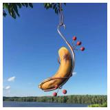 Butterfly Banana Hammock, Butterflies Hummingbird Feeders for Outdoors, Small Hanging Garden Holder Banana Bird Hanger, Butterfly Attractor (2pcs)