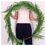 6 FT Christmas Norfolk Pine Garland Real Touch Artificial Faux Greenery Pine Christmas Garland Decorations for Home Mantle Table Stairs Door Fireplace Indoor Outdoor Xmas Holiday Decor