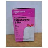 Amazon Basics Extra Strong & Flex Tall Kitchen Drawstring Trash Bags, Tropical Island Scent, 13 Gallon, 40 Count