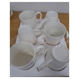 White Embossed Quatrefoil Coffee Mug 6 Pack