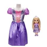 Disney Princess Rapunzel Doll with Girl Sized Dress Like Your Doll Outfit Size 4-6x