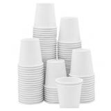 3oz Disposable White Paper Cup 100 Per Pack, 32 Packs