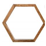 Nearly Natural 12in. Wooden Hexagon Floating Honeycomb Shelf (Set of 5) - Retail: $108