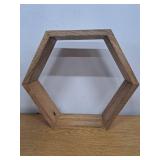 Nearly Natural 12in. Wooden Hexagon Floating Honeycomb Shelf (Set of 5) - Retail: $108