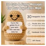 Cute Positive Crochet Potato with 30 Swappable Appreciation Signs