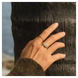 Art Deco Ring, Gold Plated Rings- Size 8