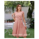 Women Cocktail Formal Dress- Blush Size:  L
