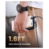 [2 Pack 1.6FT Type C Cable, 3.1A Type C Charger Fast Charging, Right Angle Nylon Braided USB to USB C Cable Compatible with Galaxy S22 S21 S10, Note 10 9 A51 LG G8 G7 Charging Cord