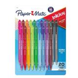 Paper Mate InkJoy 100RT Retractable Ballpoint Pens, Medium Point (1.0mm), Assorted Colors, 20 Count