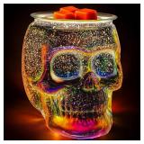 JOYOLO Wax Melt Warmer, Wax Warmer for Scented Wax with Light Bulb, Electric Skull Wax Burner