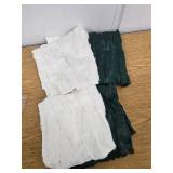 Modern Green and White Soft Pillowcases 16'x17', 4 Count