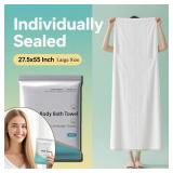 10 Pack Disposable Bath Towels Large Size 27.5'x55', Individually Sealed Travel Towel