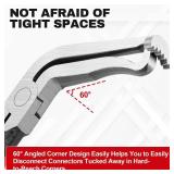 Beaiguna 3PCS Electrical Disconnect Pliers, Upgrade Electrical Connector Pliers, Automotive Electrical Connector Removal Tool, Automotive Electrical Terminal Connector Separator Removal Tool for Cars