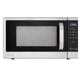 21 in. 1.1 Cu. Ft. 1000-Watt Countertop Microwave Oven in Fingerprint Resistant Stainless Steel and Bar Handle (SEE DETAILS) - Retail: $109