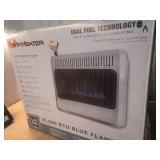 30,000 BTU Vent Free Blue Flame Natural Gas or Propane Dual Fuel Space Heater - Retail: $201