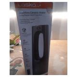 Lasko 28 1500W Bladeless Ceramic Tower Space Heater with Remote Control  Black  CW100 - Retail: $95