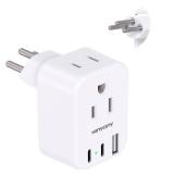 HANYCONY Brazil Power Adapter, Type N Plug Adapter with 2 Outlets 3 USB Ports (2 USB C), Travel Adapter for US to Brazil Brazilian Brasil HANYCONY Brazil Power Adapter, Type N Plug Adapter with 2 Outlets 3 USB Ports (2 USB C), Travel Adapter for US to Brazil Brazilian Brasil