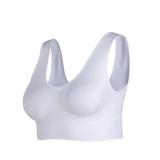 JEMINAY Women's Wireless Sleep Bras Unpadded Seamless Comfort Bras Throw-on Wirefree Bralettes,1*White,XL JEMINAY Women's Wireless Sleep Bras Unpadded Seamless Comfort Bras Throw-on Wirefree Bralettes,1*White,XL