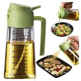 TrendPlain 16oz/470ml Glass Olive Oil Sprayer for Cooking 2 in 1 Olive Oil Dispenser Bottle for Kitchen Gadgets and Air Fryer Accessories, Salad, BBQ - Green TrendPlain 16oz/470ml Glass Olive Oil Sprayer for Cooking 2 in 1 Olive Oil Dispenser Bottle for Kitchen Gadgets and Air Fryer Accessories, Salad, BBQ - Green