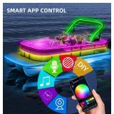 ROLiGHTiC Marine Submersible Boat LED Strip Lights, 50FT IP68 Waterproof Underwater Boat RGB Lights, Boat Deck Light, Under Boat Light for Night Fishing Pontoon Boats, RF/APP Control ROLiGHTiC Marine Submersible Boat LED Strip Lights, 50FT IP68 Waterproof Underwater Boat RGB Lights, Boat Deck Light, Under Boat Light for Night Fishing Pontoon Boats, RF/APP Control