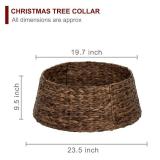 Christmas Tree Collar, 23.5 D Handmade Water Hyacinth Christmas Stand Tree Collar Basket Base Cover for Holiday Decoration Christmas Tree Collar, 23.5 D Handmade Water Hyacinth Christmas Stand Tree Collar Basket Base Cover for Holiday Decoration