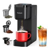 Tastyle Single Serve Coffee Maker for K Cup, Ground and Tea Leaves, Hot and Iced Coffee Machines with Bold Setting, 6 to 16 Oz Brew Sizes, Compact for Small Spaces, Black (2.0 Version) Tastyle Single Serve Coffee Maker for K Cup, Ground and Tea Leaves, Hot and Iced Coffee Machines with Bold Setting, 6 to 16 Oz Brew Sizes, Compact for Small Spaces, Black (2.0 Version)