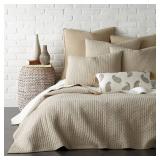 Levtex Home Cross Stitch Reversible Twin XL/Twin Quilt Set (68x86in) with 1 Pillow Sham (26x20in) - Stitch Texture - Taupe - Cotton Twin/Twin Size Quilt Bedding Set - Lightweight, Soft, Pre-Washed Levtex Home Cross Stitch Reversible Twin XL/Twin Quilt Set (68x86in) with 1 Pillow Sham (26x20in) - Stitch Texture - Taupe - Cotton Twin/Twin Size Quilt Bedding Set - Lightweight, Soft, Pre-Washed