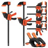 HORUSDY 8-Pack Bar Clamps for Woodworking, 12 and 6 Bar Clamps, Wood Working Clamp Sets, Quick Clamps F Clamp with 150 LBS Load Limit (8-Pack Wood Clamps) HORUSDY 8-Pack Bar Clamps for Woodworking, 12 and 6 Bar Clamps, Wood Working Clamp Sets, Quick Clamps F Clamp with 150 LBS Load Limit (8-Pack Wood Clamps)