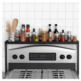 BOIVSHI Stove Top Shelf, Kitchen Over Shelf for Stove, Stove Spice Rack for Top, Adjustable 27-33inch, Fits Various Stove Lengths, Kitchen Spice Organizer, Condiments and BBQ Sauces, Black BOIVSHI Stove Top Shelf, Kitchen Over Shelf for Stove, Stove Spice Rack for Top, Adjustable 27-33inch, Fits Various Stove Lengths, Kitchen Spice Organizer, Condiments and BBQ Sauces, Black
