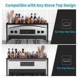 BOIVSHI Stove Top Shelf, Kitchen Over Shelf for Stove, Stove Spice Rack for Top, Adjustable 27-33inch, Fits Various Stove Lengths, Kitchen Spice Organizer, Condiments and BBQ Sauces, Black BOIVSHI Stove Top Shelf, Kitchen Over Shelf for Stove, Stove Spice Rack for Top, Adjustable 27-33inch, Fits Various Stove Lengths, Kitchen Spice Organizer, Condiments and BBQ Sauces, Black