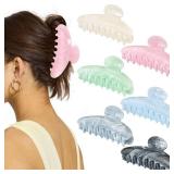 6 Pack Hair Claw Clips for Women - Large Non-Slip Claws for Thick Thin Hair, Cute Hair Barrettes Elegant & Durable, Fashion Hair Accessories Stylish Jaw Clips for Girls Gift(Assorted Colors) 6 Pack Hair Claw Clips for Women - Large Non-Slip Claws for Thick Thin Hair, Cute Hair Barrettes Elegant & Durable, Fashion Hair Accessories Stylish Jaw Clips for Girls Gift(Assorted Colors)