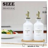 HOMCDALY Olive Oil Dispenser for Kitchen, 11.8oz Glass kitchen Dispenser Bottle, Gold Oil & Vinegar Cruet Set, Leakproof Oil Containers for Cooking Set of 2 (11.8oz Gold) HOMCDALY Olive Oil Dispenser for Kitchen, 11.8oz Glass kitchen Dispenser Bottle, Gold Oil & Vinegar Cruet Set, Leakproof Oil Containers for Cooking Set of 2 (11.8oz Gold)