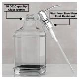 GLADPURE Soap Dispenser - 2 Pack, 18 Oz Antique Design Thick Glass Hand Soap Dispensers; with 304 Rust Proof Stainless Steel Pump, 6Pcs Clear Stickers, for Kitchen, Bathroom - Silver GLADPURE Soap Dispenser - 2 Pack, 18 Oz Antique Design Thick Glass Hand Soap Dispensers; with 304 Rust Proof Stainless Steel Pump, 6Pcs Clear Stickers, for Kitchen, Bathroom - Silver