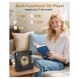 CD Player with HiFi Dual Speaker Bluetooth,Desktop CD Player for Home Black with Remote Control,Dust Cover,LCD Display,Sleep Timer,EQ Sound,USB/AUX/3.5mm Earphone Jack Kids,Gift CD Player with HiFi Dual Speaker Bluetooth,Desktop CD Player for Home Black with Remote Control,Dust Cover,LCD Display,Sleep Timer,EQ Sound,USB/AUX/3.5mm Earphone Jack Kids,Gift