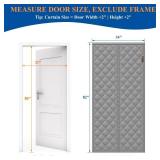 MAGZO Magnetic Thermal Insulated Door Curtain, Fits 32'' x 80'' Door(Curtain Size 34'' x 82''), 5 Layers Oxford&Cotton Cover Blanket Insulation for Winter/Doorway/Attic Doors, Keep Cold Air Out, Grey MAGZO Magnetic Thermal Insulated Door Curtain, Fits 32'' x 80'' Door(Curtain Size 34'' x 82''), 5 Layers Oxford&Cotton Cover Blanket Insulation for Winter/Doorway/Attic Doors, Keep Cold Air Out, Grey