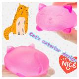 Stress Cat Toy, Gel Filled Squishy Toys for Kids Stress Relief - High Density Squeeze Balls for Students Calming, Fidgets for Classroom Prize Stress Cat Toy, Gel Filled Squishy Toys for Kids Stress Relief - High Density Squeeze Balls for Students Calming, Fidgets for Classroom Prize