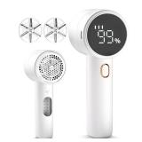 Fabric Shaver, Lint Remover Rechargeable, Electric Portable Sweater Defuzzer with 3 Speeds, 6 Leaf Blades, Digital LED Display to Remove Pilling for Clothes, Furniture, Sweater, Couch, Blanket Fabric Shaver, Lint Remover Rechargeable, Electric Portable Sweater Defuzzer with 3 Speeds, 6 Leaf Blades, Digital LED Display to Remove Pilling for Clothes, Furniture, Sweater, Couch, Blanket