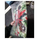 Lintex Holly Bough Stonewashed Border Christmas Tablecloth, 60 x 102 Inch Rectangle, Poinsettia and Holly Sprig Sage Bordered Holiday Easy Care Fabric Table Cover Lintex Holly Bough Stonewashed Border Christmas Tablecloth, 60 x 102 Inch Rectangle, Poinsettia and Holly Sprig Sage Bordered Holiday Easy Care Fabric Table Cover