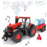 ArtCreativity Bump & Go Bubble Blowing Farm Tractor Toy Truck with Lights & Sounds, Toddler Outdoor Toys - Funnel & Bubble Solution Included - Farm Toy Tractor for Boys Girls Ages 1, 2, 3, 4, 5, + ArtCreativity Bump & Go Bubble Blowing Farm Tractor Toy Truck with Lights & Sounds, Toddler Outdoor Toys - Funnel & Bubble Solution Included - Farm Toy Tractor for Boys Girls Ages 1, 2, 3, 4, 5, +