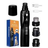 Petsaunter Dog Nail Grinder, 2-Speed and LED Light, Touch-Switch, TypeC, Quiet and Low-Vibration Dog Nail Trimmers, and 3 Ports for Large Dogs, Medium, Small Dogs Cats Pets with Hard or Thick Nail Petsaunter Dog Nail Grinder, 2-Speed and LED Light, Touch-Switch, TypeC, Quiet and Low-Vibration Dog Nail Trimmers, and 3 Ports for Large Dogs, Medium, Small Dogs Cats Pets with Hard or Thick Nail