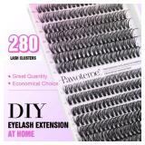 Pawotence Lash Clusters 280pcs Individual Lashes 30D 40D Cluster Eyelash Extensions 9-16mm Eyelash Clusters Lash Extensions for Self Application (30D&40D, 0.07D, 9-16mm) Pawotence Lash Clusters 280pcs Individual Lashes 30D 40D Cluster Eyelash Extensions 9-16mm Eyelash Clusters Lash Extensions for Self Application (30D&40D, 0.07D, 9-16mm)