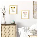 upsimples 8x10 Picture Frame, Display Pictures 5x7 with Mat or 8x10 Without Mat, Wall Hanging Photo Frame, Gold, 1 Pack upsimples 8x10 Picture Frame, Display Pictures 5x7 with Mat or 8x10 Without Mat, Wall Hanging Photo Frame, Gold, 1 Pack