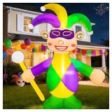 4 Ft Mardi Gras Inflatable Decoration Blow up Jester Built in LED Lights Purple Gold Green Mardi Gras Outdoor Decor for Carnival Yard Lawn Garden Party Home Indoor 4 Ft Mardi Gras Inflatable Decoration Blow up Jester Built in LED Lights Purple Gold Green Mardi Gras Outdoor Decor for Carnival Yard Lawn Garden Party Home Indoor