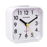 Peakeep Small Battery Operated Analog Travel Alarm Clock Silent No Ticking, Lighted on Demand and Snooze, Beep Sounds, Gentle Wake, Ascending Alarm, Easy Set (White) Peakeep Small Battery Operated Analog Travel Alarm Clock Silent No Ticking, Lighted on Demand and Snooze, Beep Sounds, Gentle Wake, Ascending Alarm, Easy Set (White)