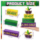 Mardi Gras Table Decorations, Mardi Gras Wooden Table Centerpieces, New Orleans Mask Book Stack Block Tiered Tray Decor for Fireplace Mantel Shelf Carnival Party Decor Mardi Gras Table Decorations, Mardi Gras Wooden Table Centerpieces, New Orleans Mask Book Stack Block Tiered Tray Decor for Fireplace Mantel Shelf Carnival Party Decor