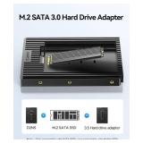 ORICO M.2 NGFF to 3.5 Inch SATA Adapter, 6Gbps SSD Adapter, Compatible with M.2 SATA SSD (2230/2242/2260/2280, B+M Key) [Not Support NVMe/PCIE,M Key ]