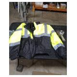 SKSAFETY 3-in-1 High Visibility Winter Bomber Jackets Zip Out Fleece Liner Reflective Safety Coats for men Waterproof ANSI/ISEA Class 3(Lime L) SKSAFETY 3-in-1 High Visibility Winter Bomber Jackets Zip Out Fleece Liner Reflective Safety Coats for men Waterproof ANSI/ISEA Class 3(Lime L)