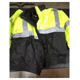 SKSAFETY 3-in-1 High Visibility Winter Bomber Jackets Zip Out Fleece Liner Reflective Safety Coats for men Waterproof ANSI/ISEA Class 3(Lime L) SKSAFETY 3-in-1 High Visibility Winter Bomber Jackets Zip Out Fleece Liner Reflective Safety Coats for men Waterproof ANSI/ISEA Class 3(Lime L)